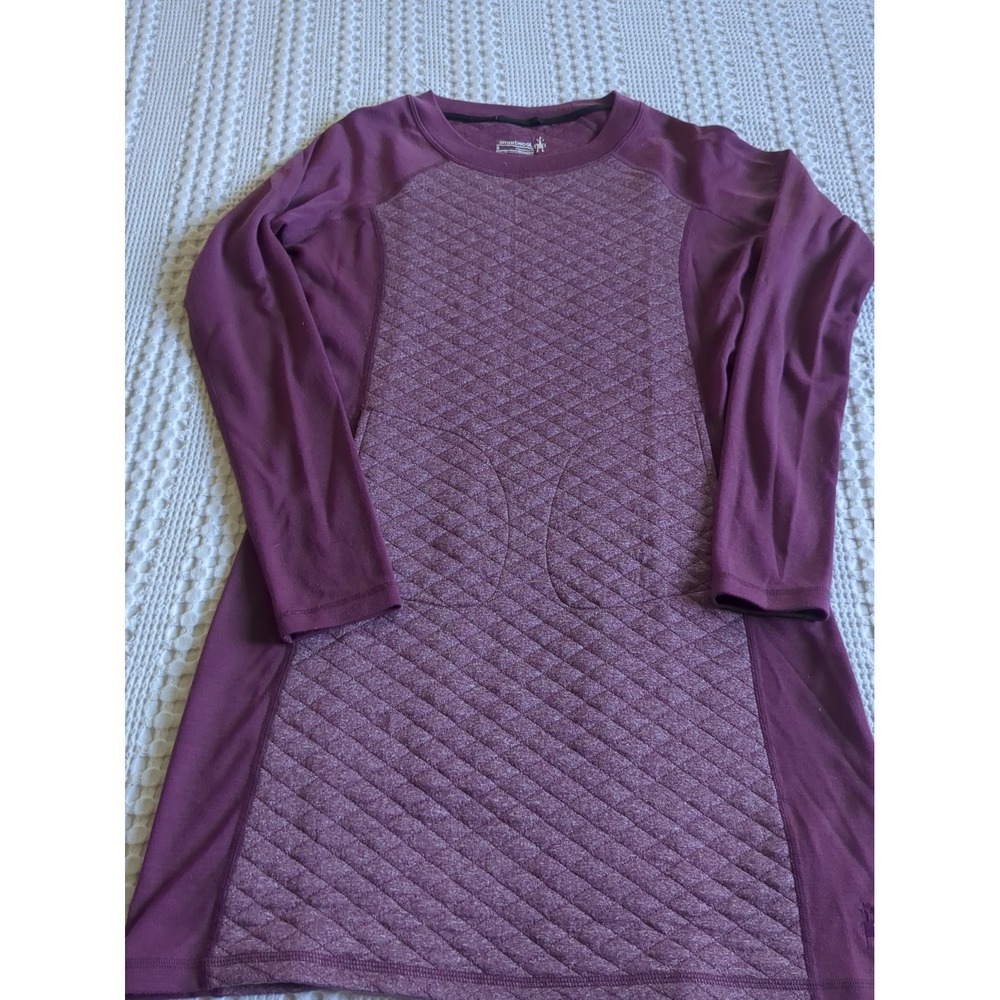Smartwool Diamond Peak Quilted Dress Merino Wool Blend Purple Size Small